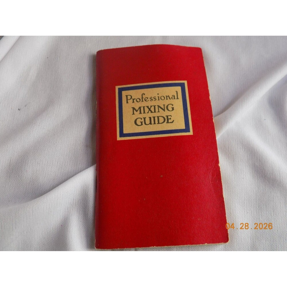 Vintage 1964 professional cocktail drink mixing guide